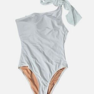 J. Crew White One-Shoulder One Piece Swimsuit